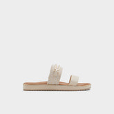 Aldo Lagoon Other Beige Synthetic Print Women's Footbed sandals - Slide sandal, Footbed sandal Other beige